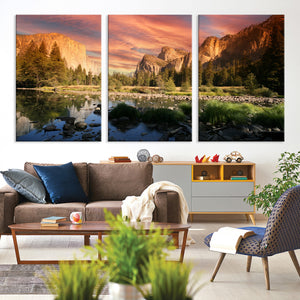 Yosemite Valley Wall Art Canvas Print – El Capitan Sunset