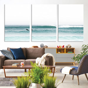 Surfing Wall Art Canvas Print – Framed Ocean Waves