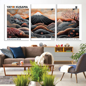 Yayoi Kusama Wall Art Canvas Print – Framed Japanese Dot Art