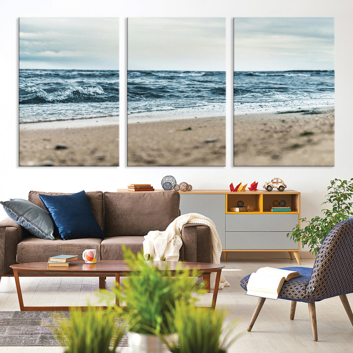 Ocean Wall Art Canvas Print – Moody Coastal Seascape Scene
