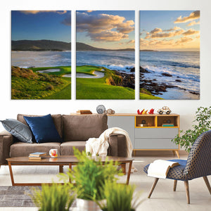 Pebble Beach Golf Links Wall Art Canvas Print – Iconic