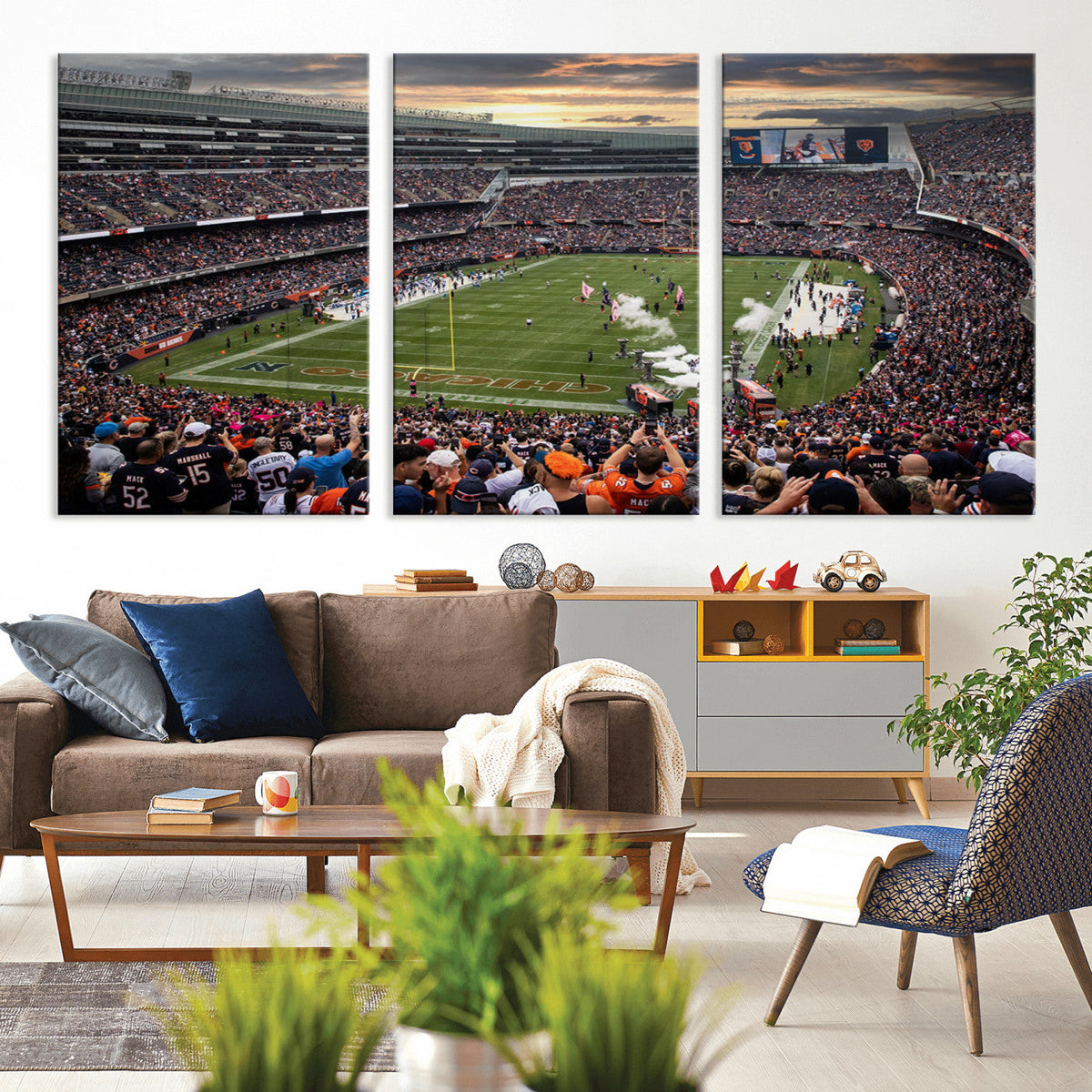 Chicago Bears Soldiers Field Wall Art Canvas Print – Framed