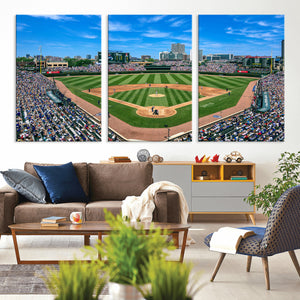 Wrigley Field Baseball Stadium Canvas Wall Art – Packed