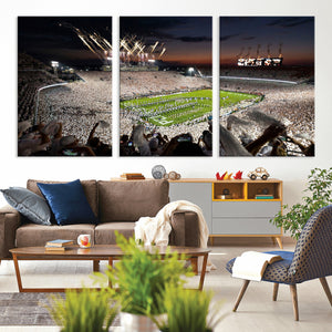 Penn State Stadium Wall Art – White Out Football Game Canvas