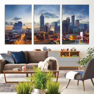 Atlanta Skyline Wall Art Canvas Print, Atlanta Downtown