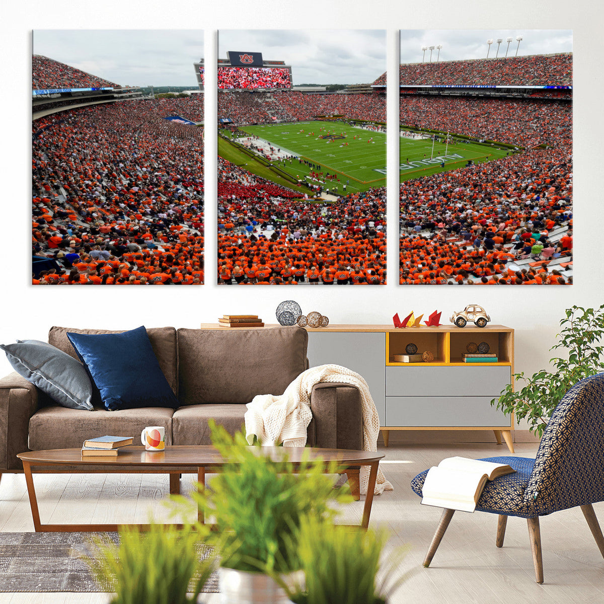 Auburn Stadium Wall Art Canvas Print, Jordan Hare Stadium