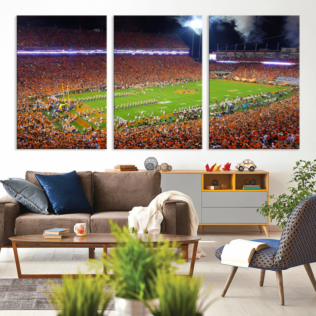 Clemson Football Stadium Wall Art Canvas Print, College