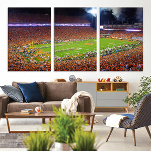Clemson Football Stadium Wall Art Canvas Print, College