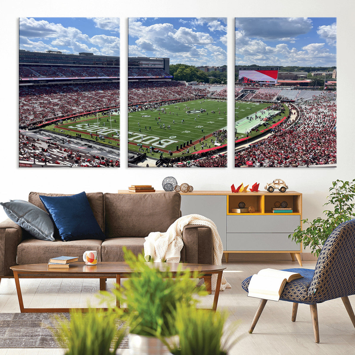 Georgia Bulldogs Stadium Wall Art Canvas Print, Sanford