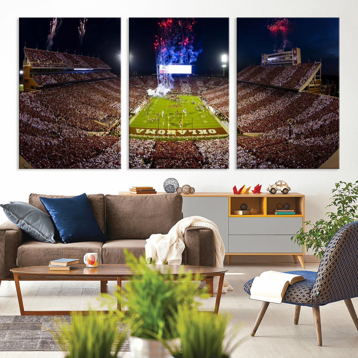 Oklahoma Memorial Stadium Wall Art Canvas Print – Oklahoma