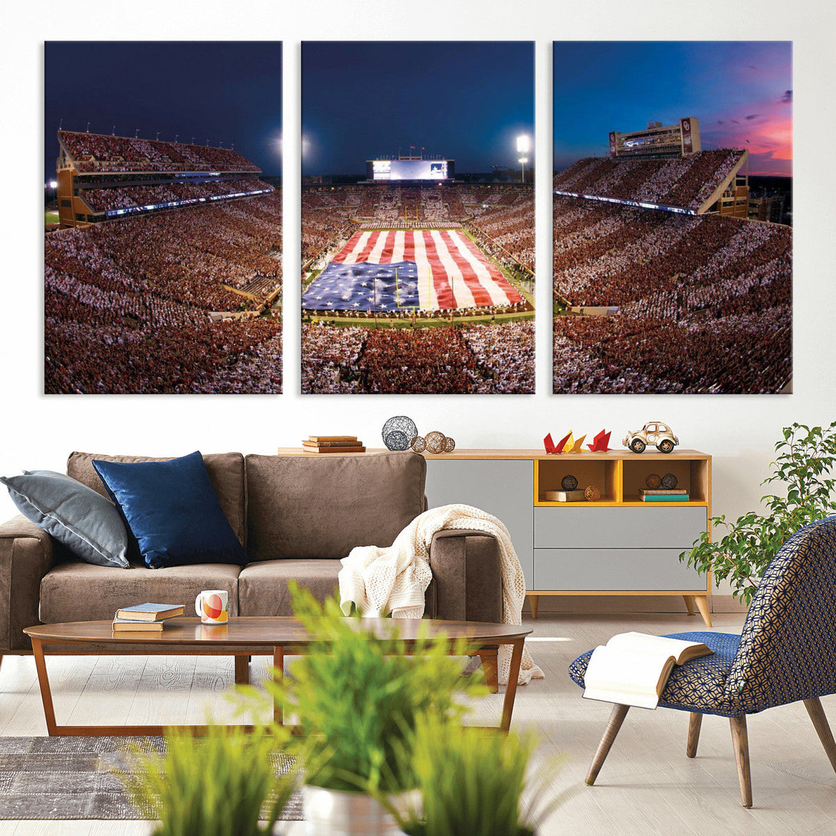 Oklahoma Memorial Stadium Wall Art Canvas Print – Oklahoma