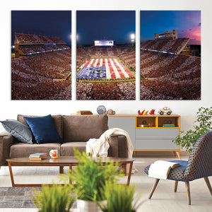 Oklahoma Memorial Stadium Wall Art Canvas Print – Oklahoma