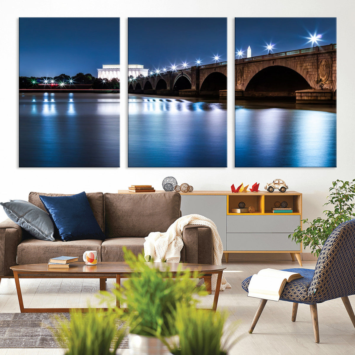 Washington DC Wall Art Canvas Print – Lincoln Memorial Night