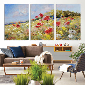 Abstract Mountain Landscape Wall Art Canvas Print – Textured