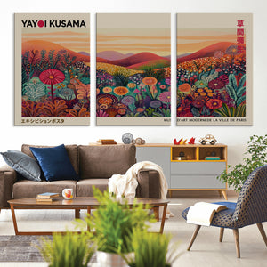 Yayoi Kusama Colorful Landscape Wall Art Canvas Print –