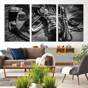 Old Pair of Mens Skates Wall Art Canvas, Men Skates Wall Art