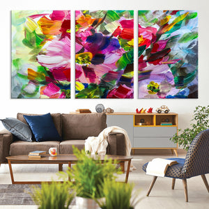 Oil Flower Abstract Canvas Print
