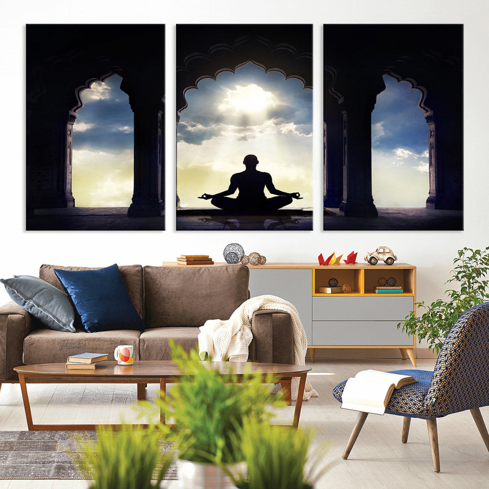 Women and Yoga Wall Art Canvas Print