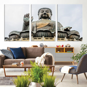 Buddha Statue Wall Art Canvas Print