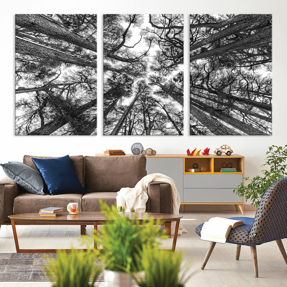 Trees Contemporary Art Canvas Print