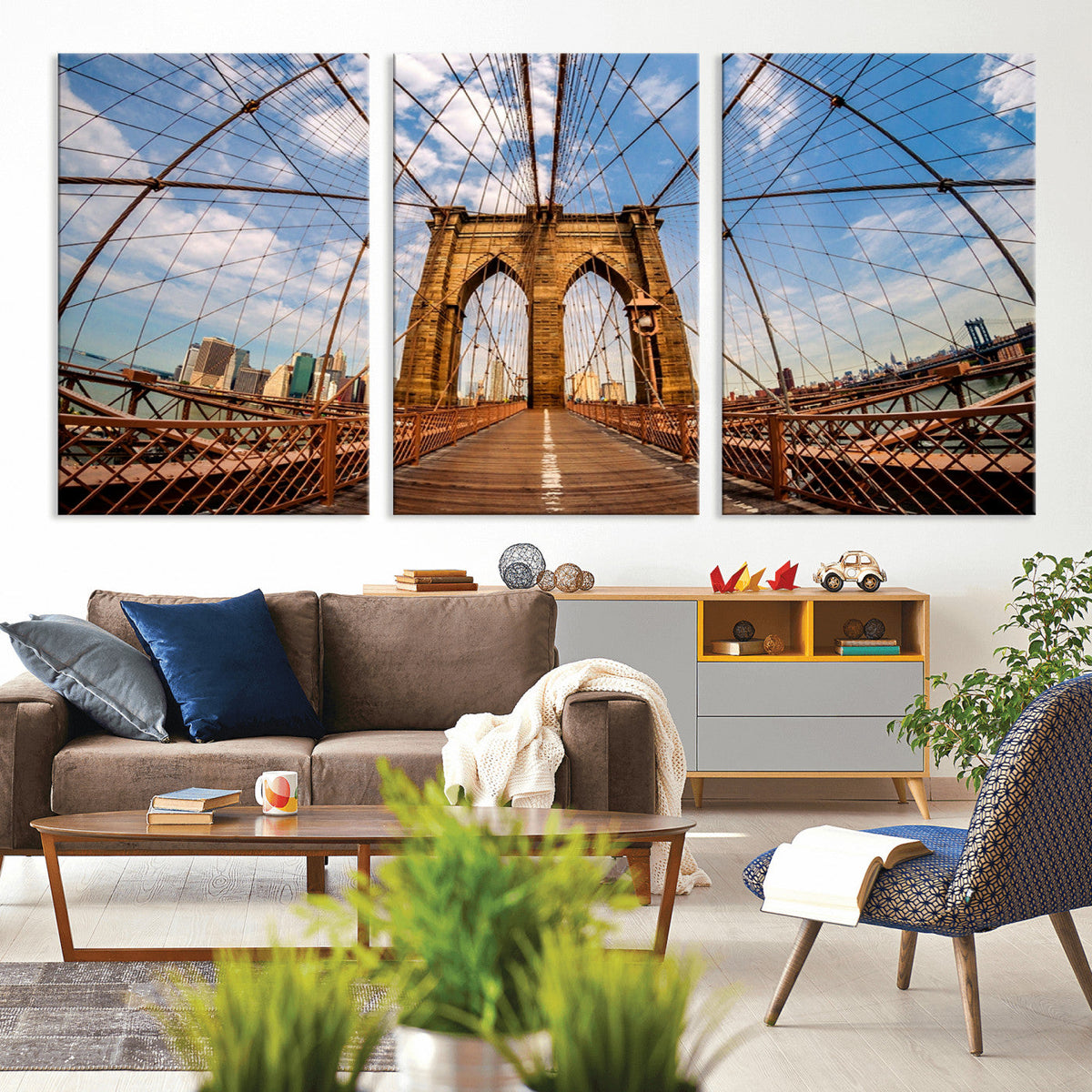 Brooklyn Bridge Manhattan Wall Art Canvas Print