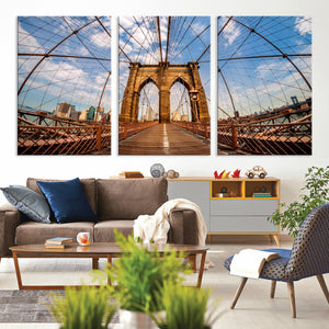 Brooklyn Bridge Manhattan Wall Art Canvas Print