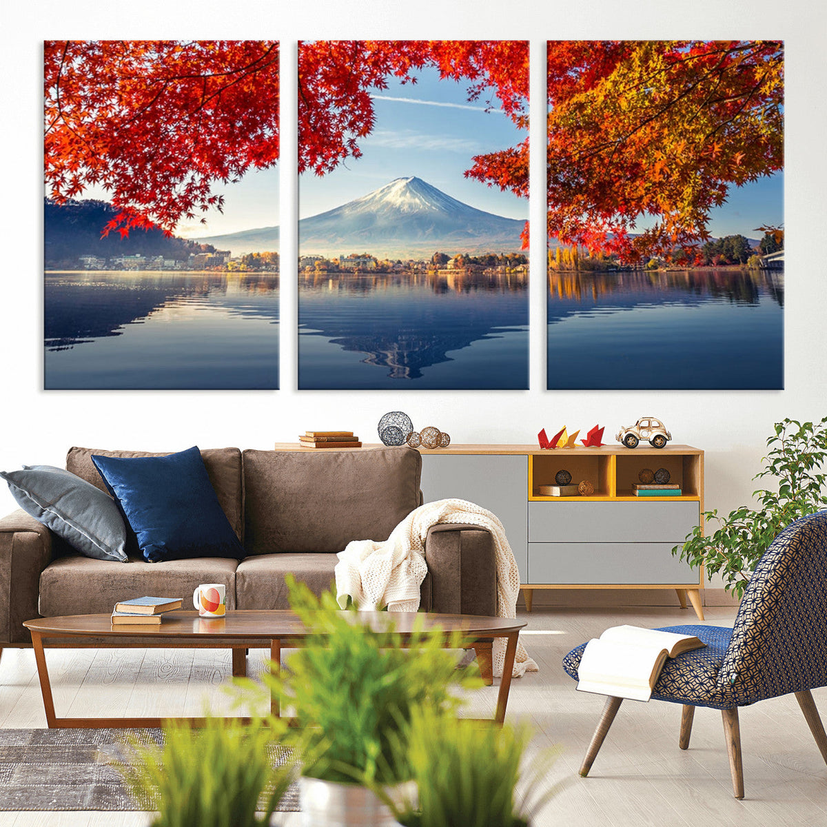 Mount Fuji Canvas Wall Art Japan Autumn Mountain Canvas