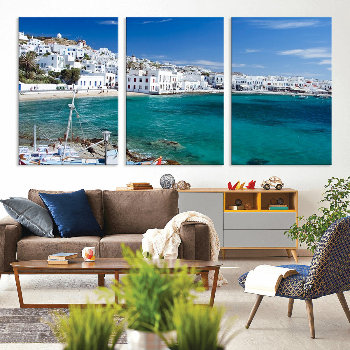 Santorini Wall Art Canvas Print