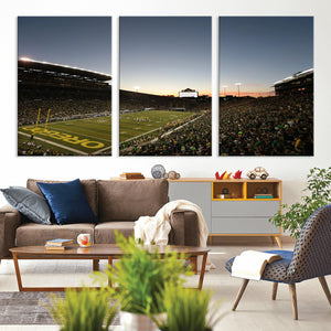 Oregon Ducks Football Team Print - Eugene Autzen Stadium