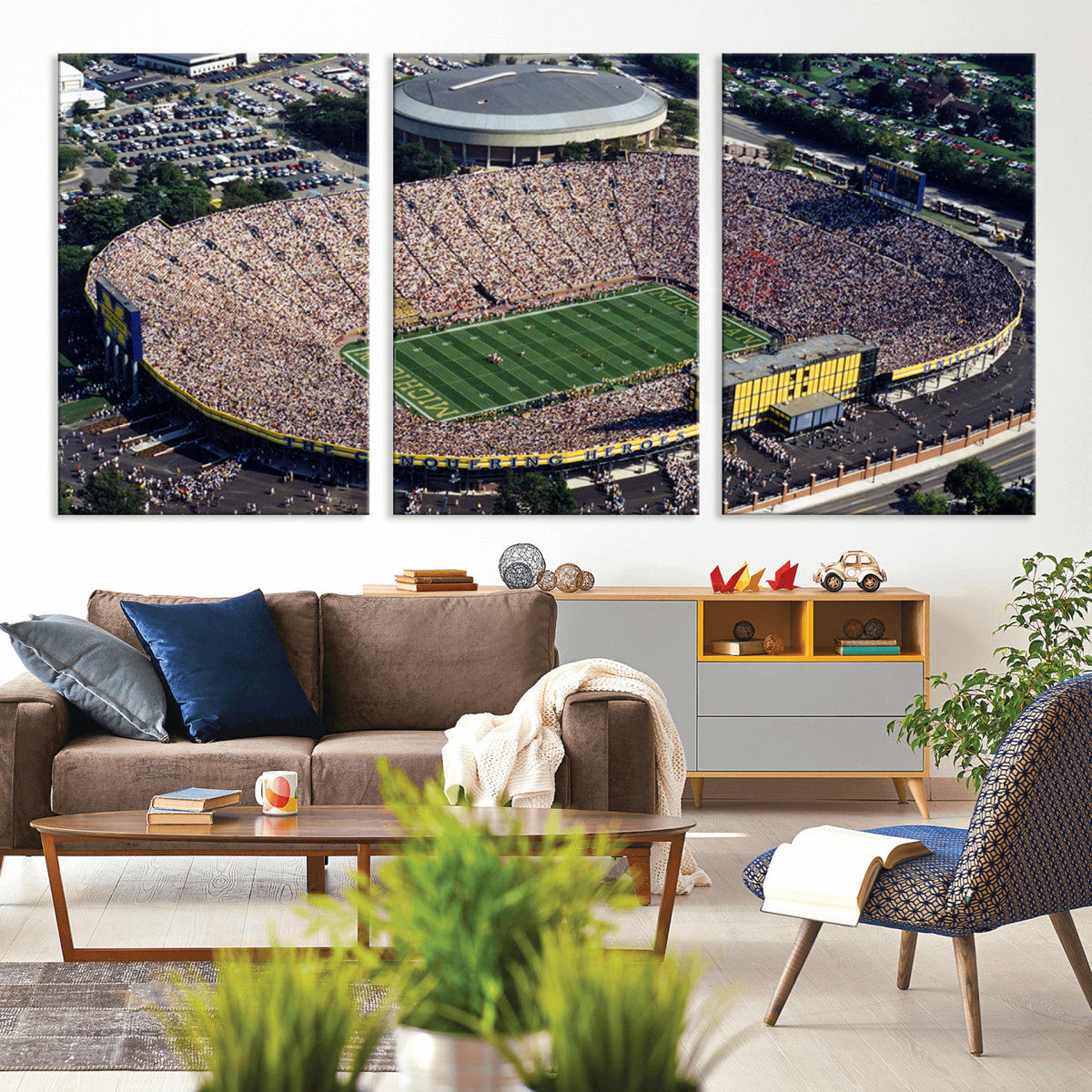 Michigan Wolverines Football Team Print - Ann Arbor Michigan