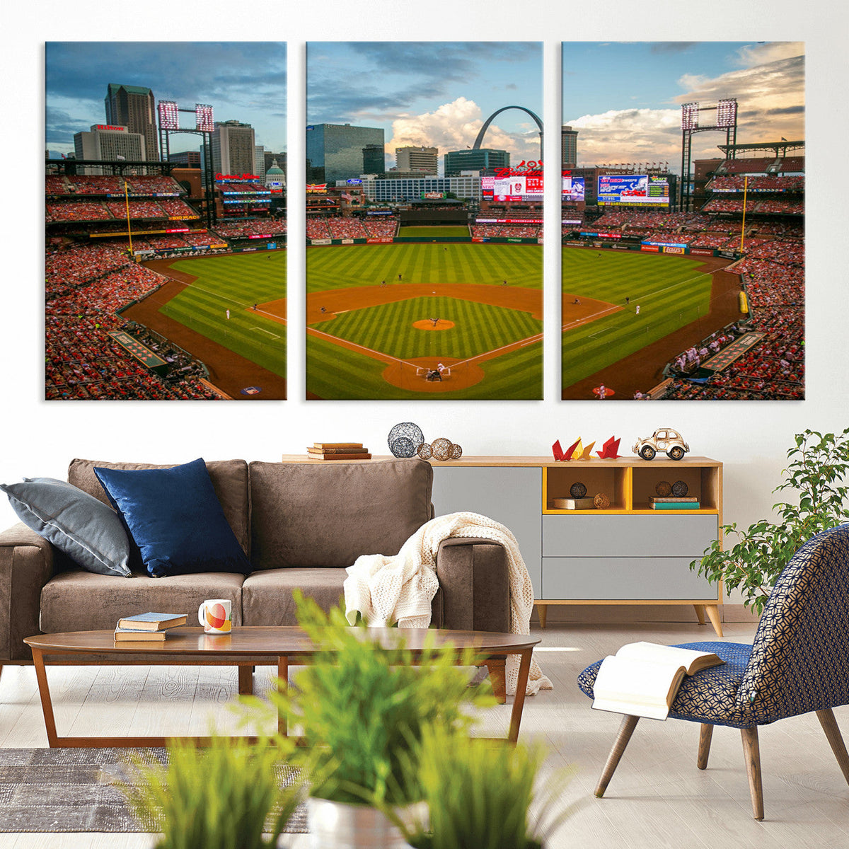 St. Louis Cardinals Baseball Team Print - Busch Stadium Wall