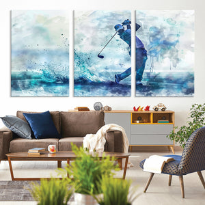 Golf Swing Wall Art Canvas Print - Sports-Inspired