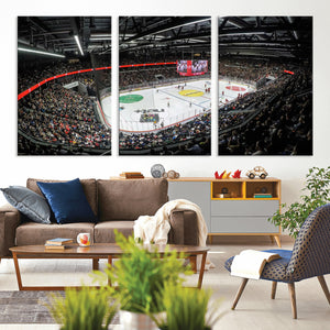 Vaudoise Lausanne Ice Hockey Arena Stadium Wall Art Canvas,