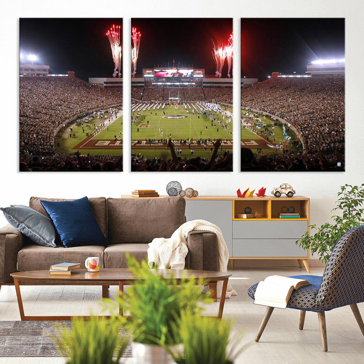 Framed Florida State Seminoles Football Team Print -