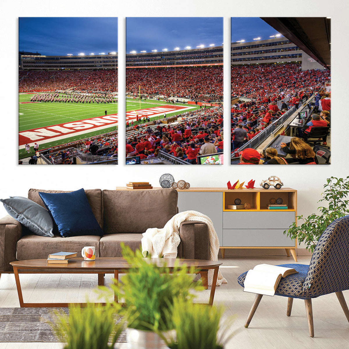 Wisconsin Badgers Football Team Print - Madison Camp Randall