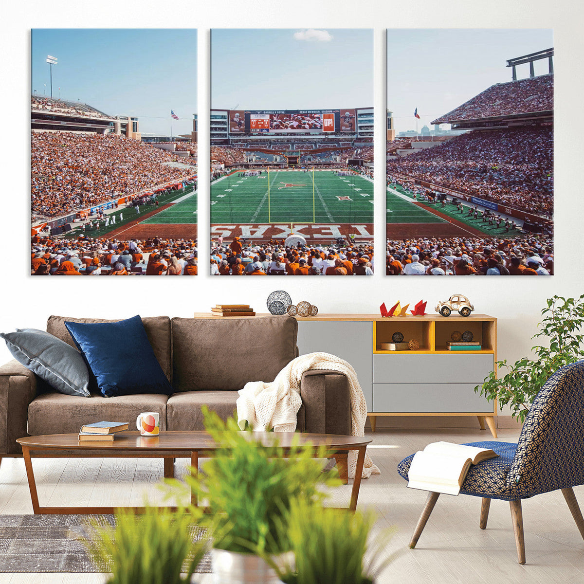 Framed Texas Memorial Stadium Canvas, University of Texas