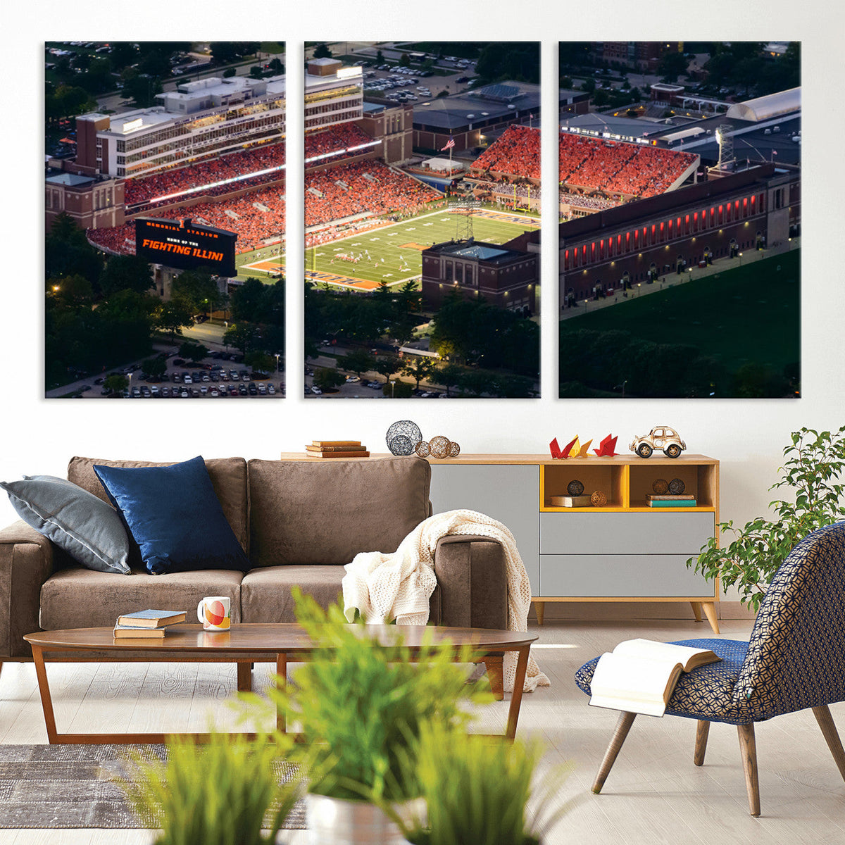 University of Illinois Fighting Illini Football Team Print -