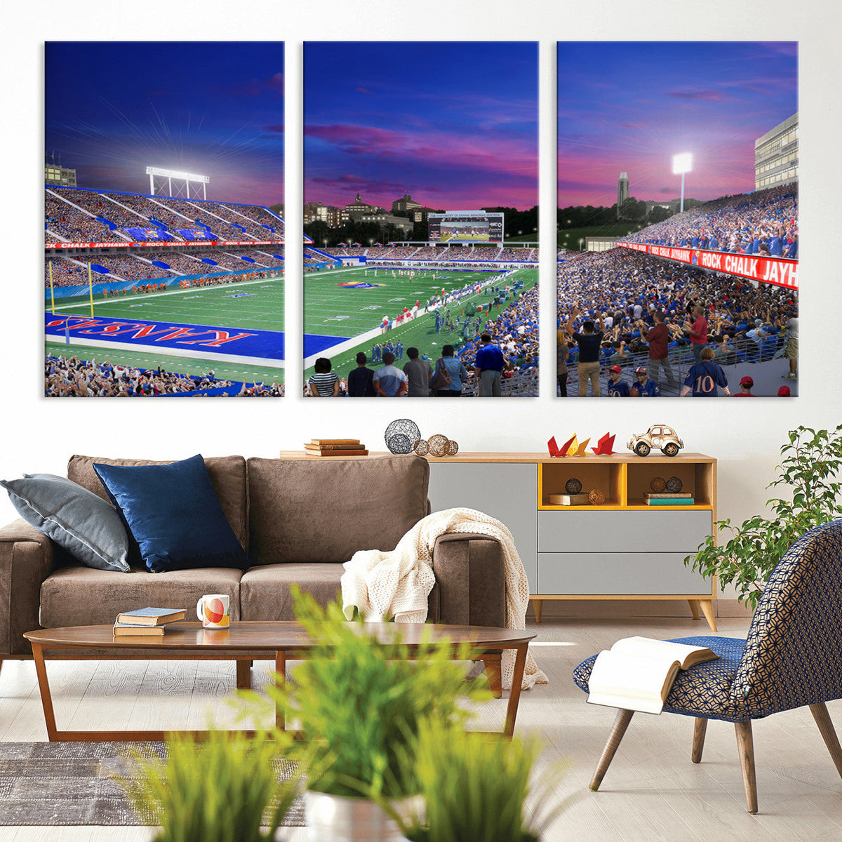 University of Kansas Jayhawks Football Team Print Canvas-