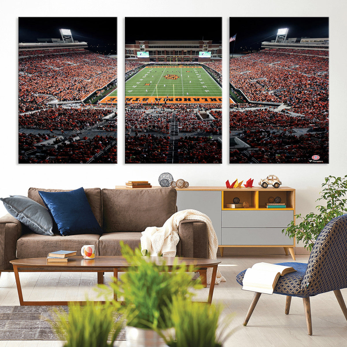 Oklahoma State Cowboys Canvas Print, Football Team Print -