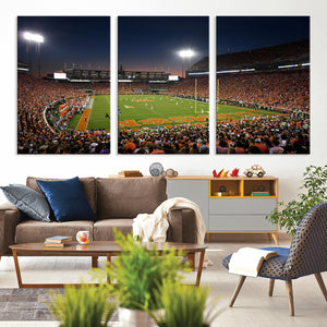 Clemson University Tigers Art Print, Football Team Print -