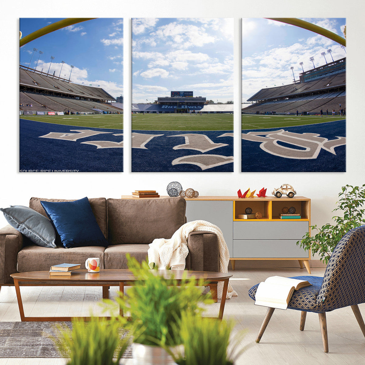 Rice University Owls Football Team Print - Houston Rice