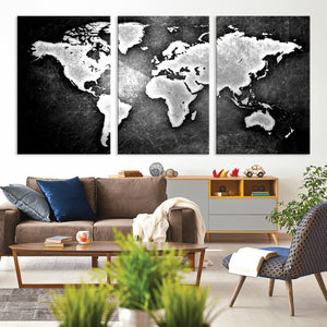 World Map Wall Art Canvas Print – Framed Wall Art for