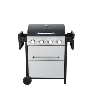 4-Burner Propane Gas BBQ Grill with Stainless Steel and Enamel Grids