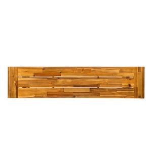 Outdoor Dining Bench Patio Backless Bench Teak Black