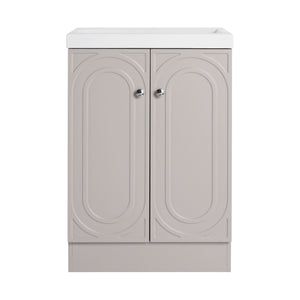 Contemporary Freestanding Bathroom Vanity With Resin Sink & Soft-Close Cabinet Doors