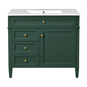 Bathroom Vanity With Top Sink, 2 Drawers And Tip Out Drawer