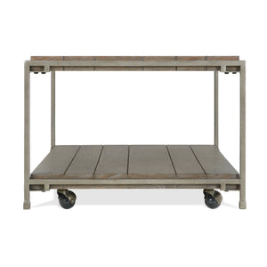 Corbeta 3-Piece Metal Frame Wood Living Room Coffee Table Set
