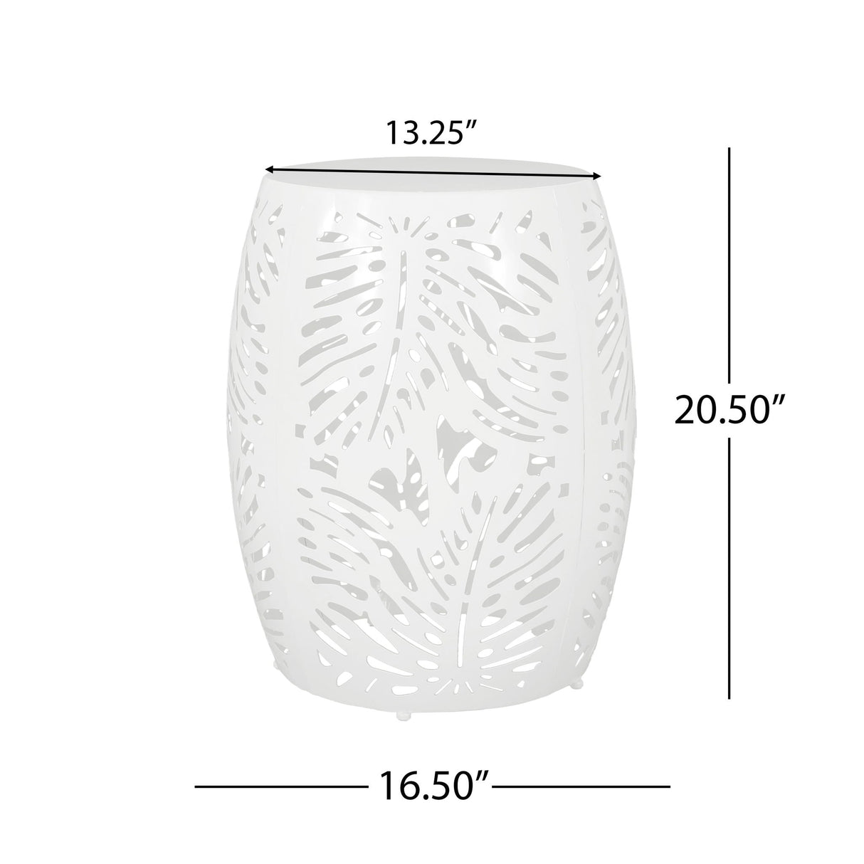 Modern Design Metal End Table, Large