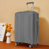 3-Piece PP Spinner Wheel Luggage Set 20/24/28 Silver Grey