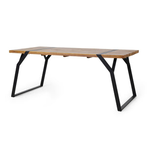 Zora - Dining Table Industrial & Iron Table - Black